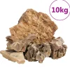 VIDAXL - Pierres du dragon 10 kg marron 5-30 cm