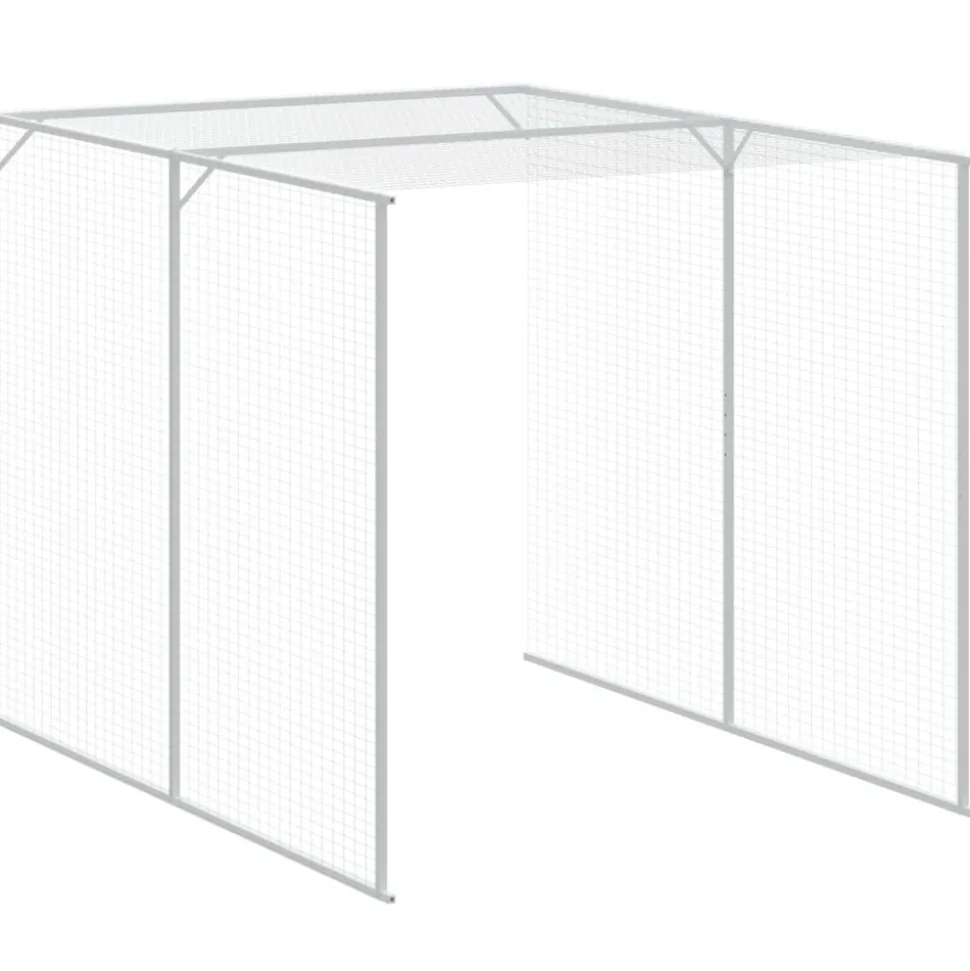VIDAXL - Poulailler avec cour anthracite 165x863x181 cm acier galvanisé