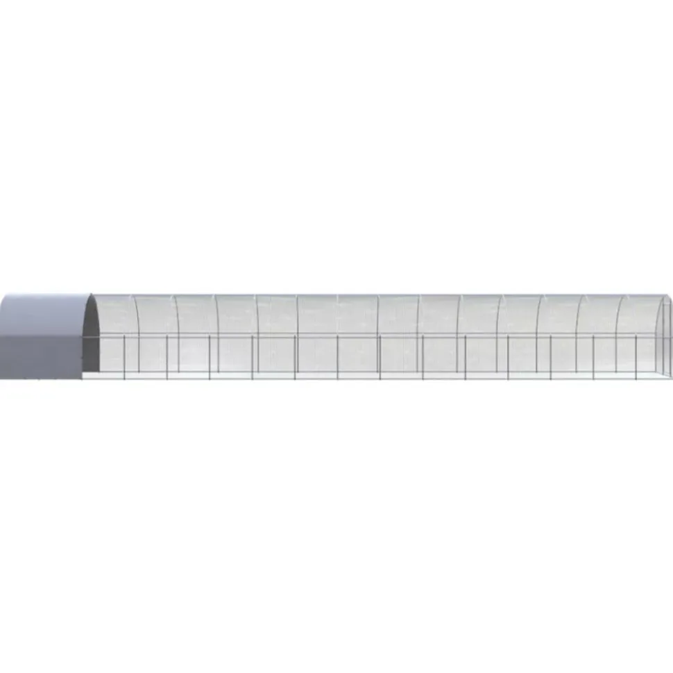 VIDAXL - Poulailler d extérieur 3x16x2 m acier galvanisé