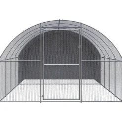 VIDAXL - Poulailler d'extérieur 3x4x2 m acier galvanisé