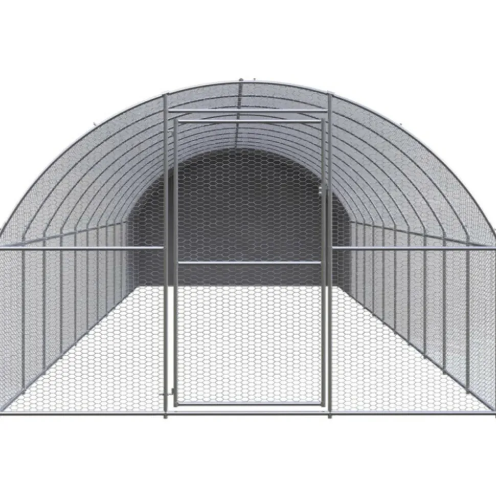 VIDAXL - Poulailler d extérieur 3x12x2 m acier galvanisé