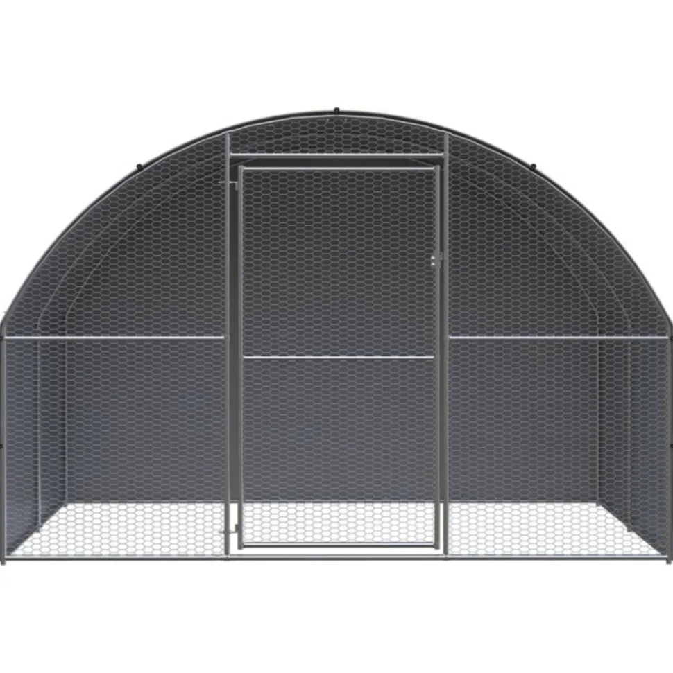 VIDAXL - Poulailler d extérieur 3x2x2 m acier galvanisé