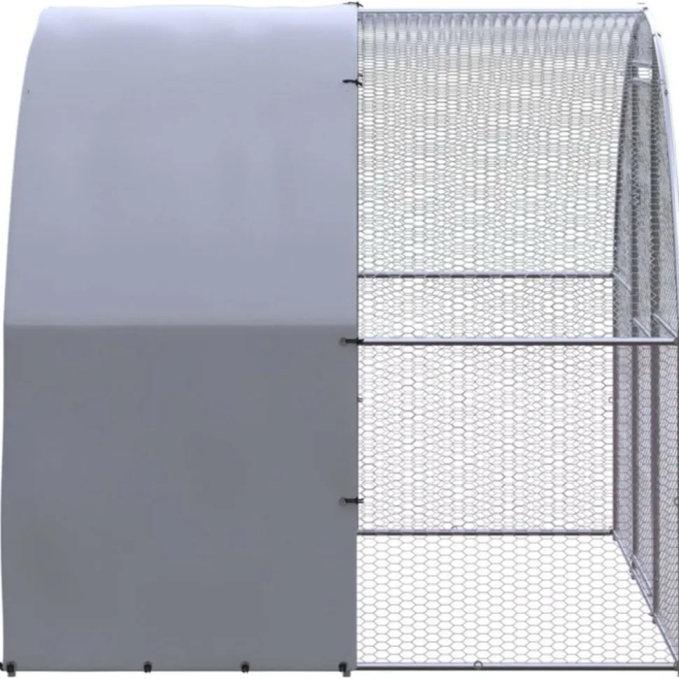 VIDAXL - Poulailler d extérieur 3x2x2 m acier galvanisé