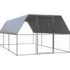 VIDAXL - Poulailler d'extérieur 3x6x2 m acier galvanisé