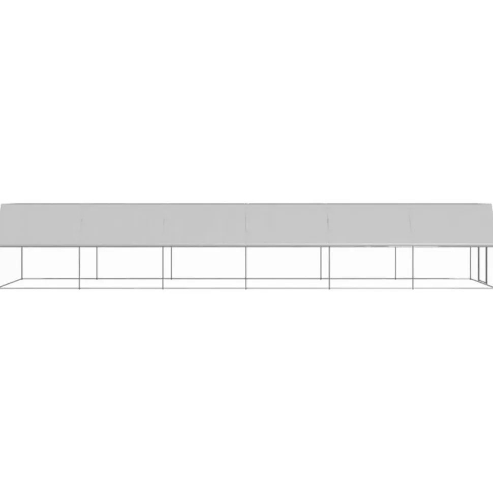 VIDAXL - Poulailler d extérieur 3x12x2 m acier galvanisé
