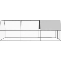 VIDAXL - Poulailler d extérieur 3x6x2 m acier galvanisé