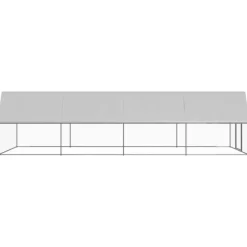 VIDAXL - Poulailler d extérieur 3x8x2 m acier galvanisé