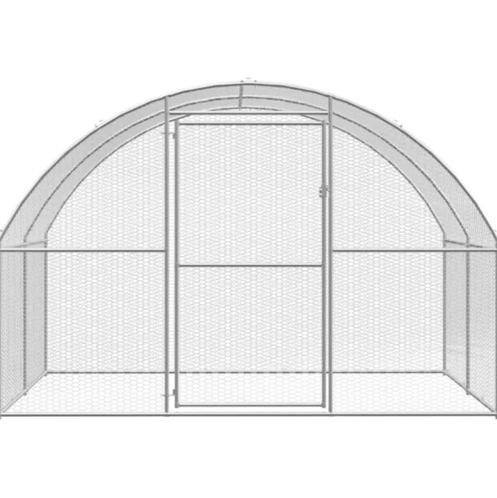 VIDAXL - Poulailler d extérieur 3x2x2 m acier galvanisé