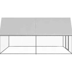 VIDAXL - Poulailler d extérieur 3x4x2 m acier galvanisé