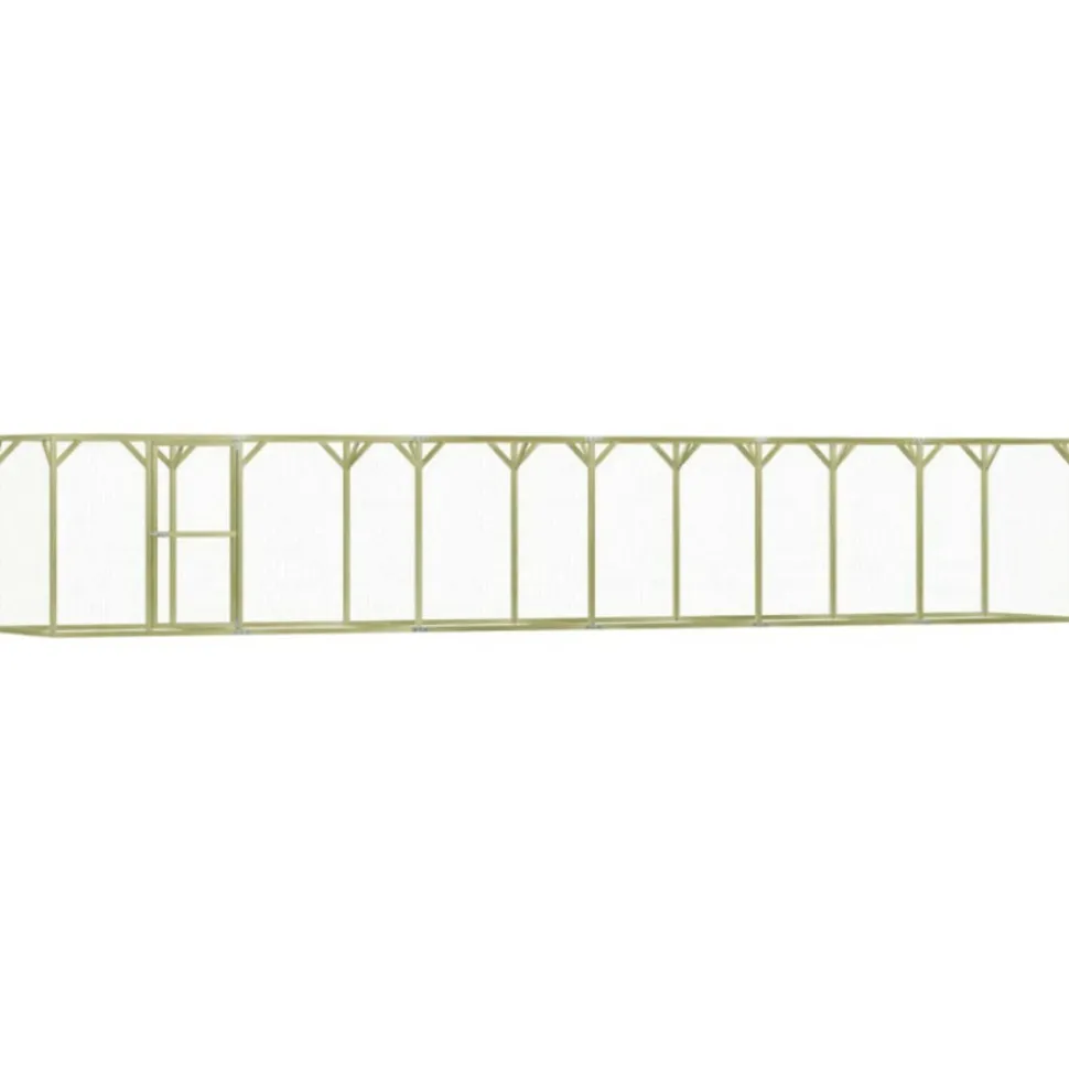 VIDAXL - Poulailler 1,5x9x1,5 m pinède imprégnée