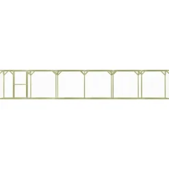 VIDAXL - Poulailler 1,5x9x1,5 m pinède imprégnée