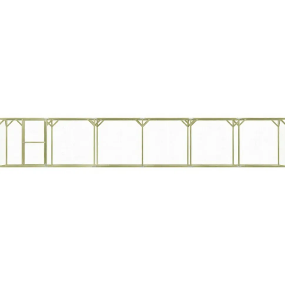 VIDAXL - Poulailler 1,5x9x1,5 m pinède imprégnée