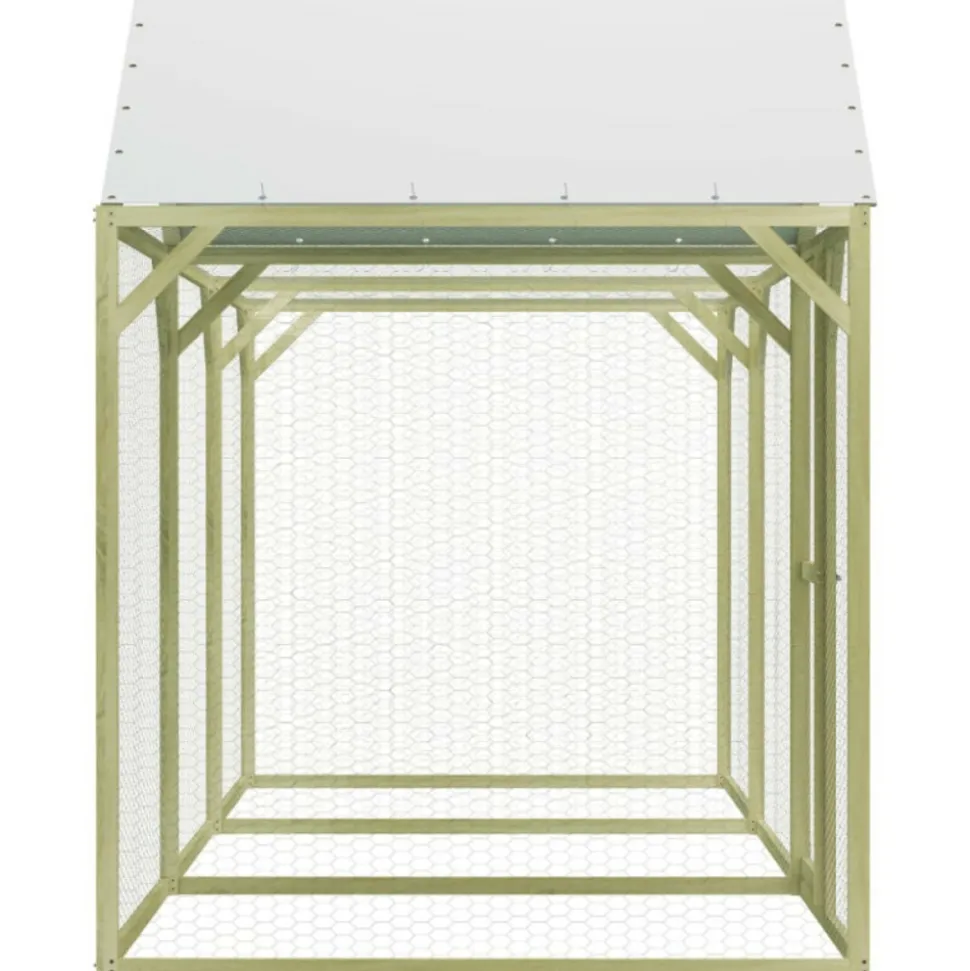 VIDAXL - Poulailler 4,5x1,5x2 m pinède imprégnée