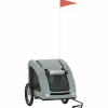 VIDAXL - Remorque de vélo pour animaux de compagnie gris