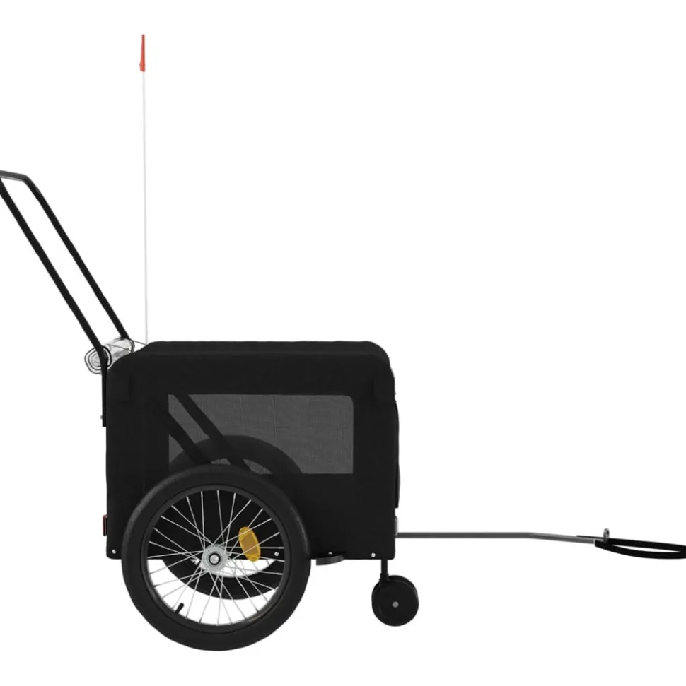 VIDAXL - Remorque de vélo pour animaux de compagnie noir