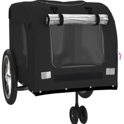 VIDAXL - Remorque de vélo pour animaux de compagnie noir