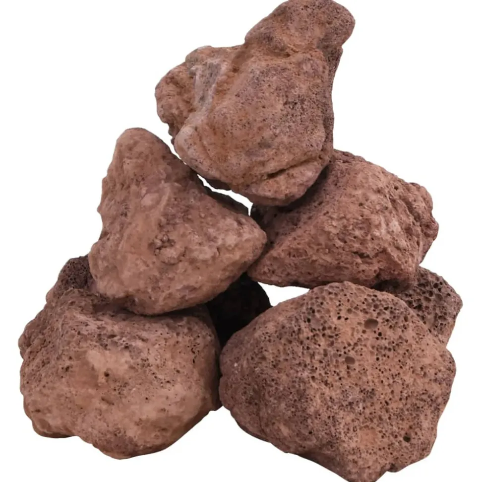 VIDAXL - Roches volcaniques 10 kg rouge 10-30 cm