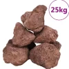VIDAXL - Roches volcaniques 25 kg rouge 10-30 cm