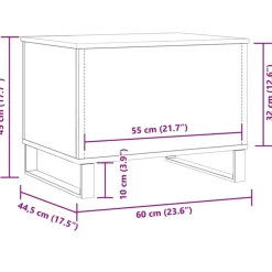 VIDAXL - Support d'aquarium chêne artisanal 36x75x72,5cm bois ingénierie