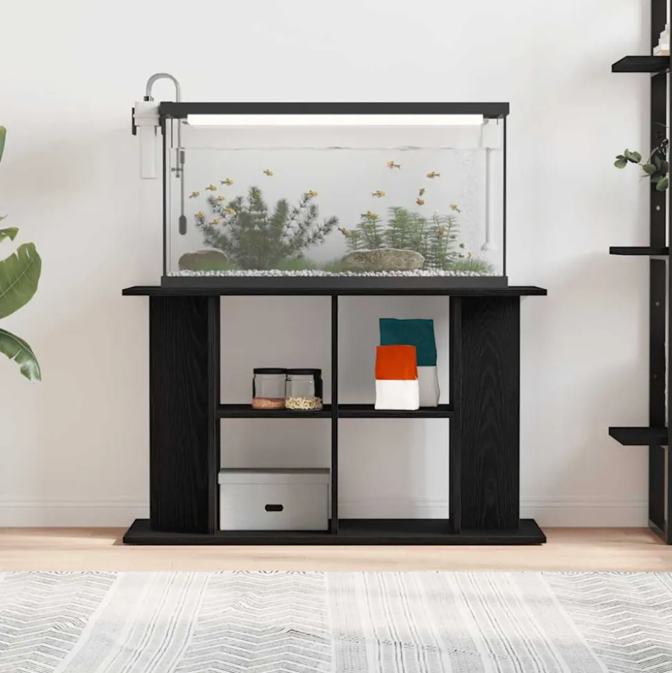 VIDAXL - Support d'aquarium chêne noir 100x40x60 cm bois d'ingénierie