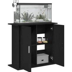 VIDAXL - Support pour aquarium chêne noir 81x36x73 cm bois d'ingénierie