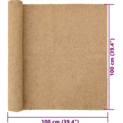 VIDAXL - Tapis de chanvre pour rongeurs 1x1 m 5 mm