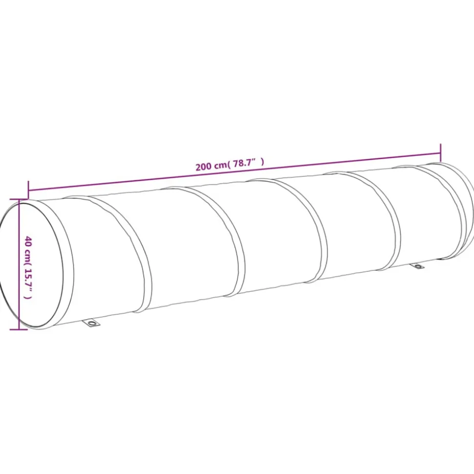 VIDAXL - Tunnel pour chien bleu ø 40x200 cm polyester