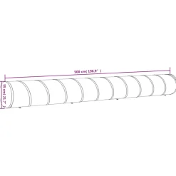 VIDAXL - Tunnel pour chien bleu ø 55x500 cm polyester