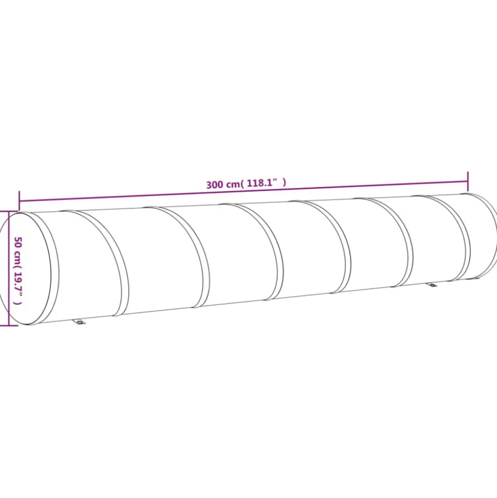 VIDAXL - Tunnel pour chien bleu ø 50x300 cm polyester