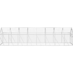 VIDAXL - Volière argenté 1,79x8x1,85 m aluminium