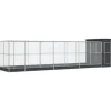 VIDAXL - Volière avec extension argenté 830x203x216 cm acier