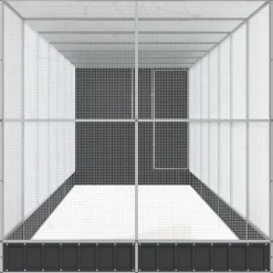 VIDAXL - Volière avec extension argenté 830x203x216 cm acier