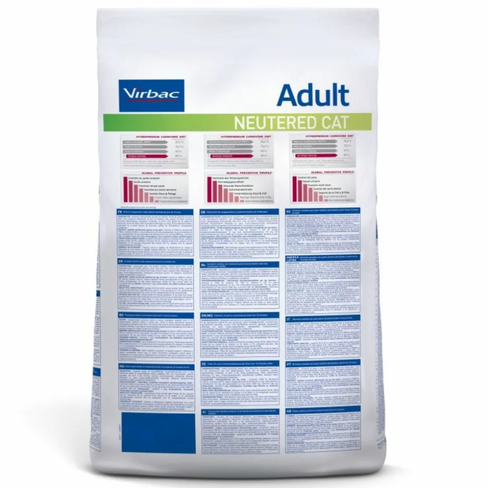 VIRBAC - Croquettes chat veterinary hpm cat adult neutered - virbac 400 g
