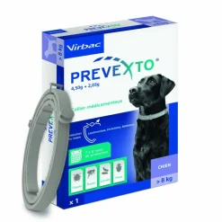 VIRBAC - Prevexto - collier antiparasitaire chien + 8kg 1 unité
