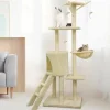 YOUDOIT - Arbre à chat beige 79 x 34 x 138 cm