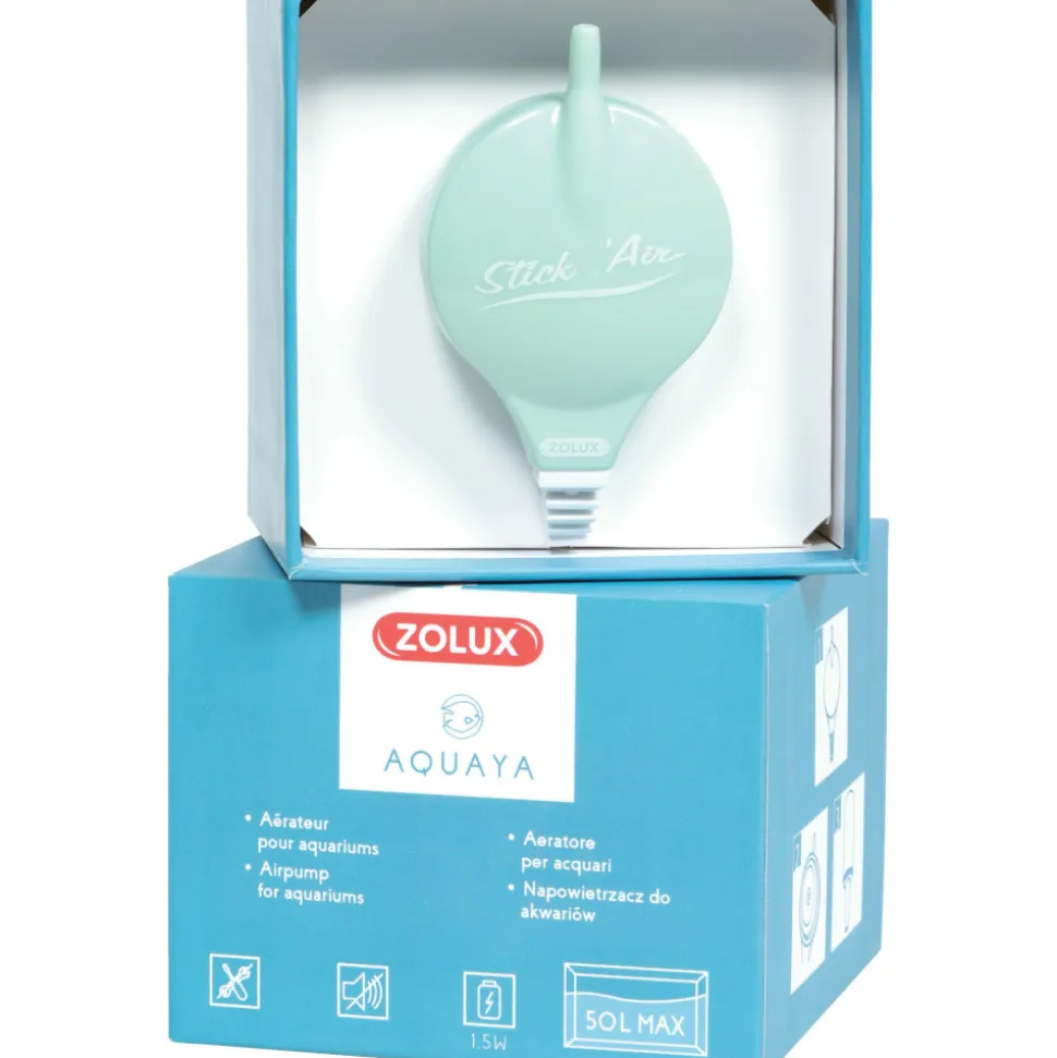 ZOLUX - Bulleur aérateur 1.5w débit 18.6 l/h vert pour aquarium max 50 litres