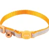 ZOLUX - Collier shiny nylon réglable de 17 à 30 cm orange pour chat