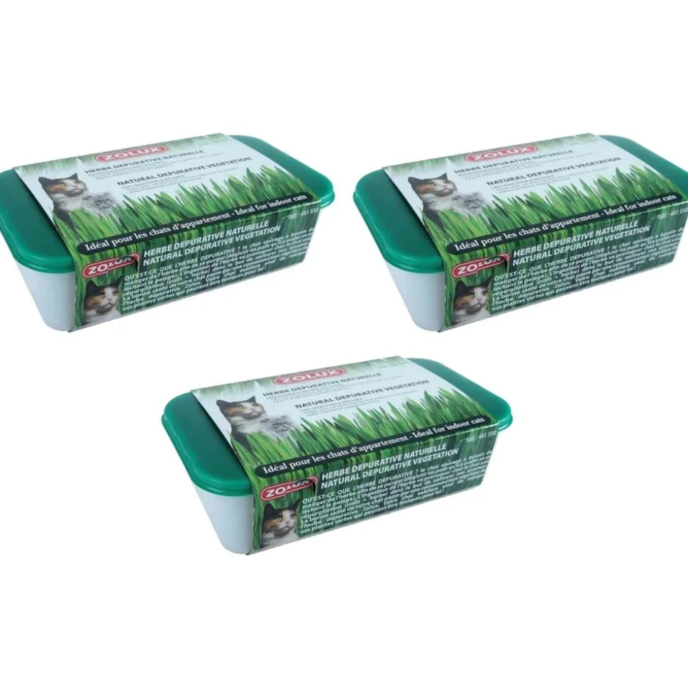 ZOLUX - Herbe à chat dépurative naturelle (lot de 3)