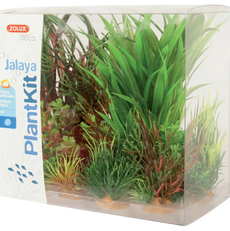 ZOLUX - Jalaya n°3 plantes artificielles 6 pieces h 22 cm plantkit décoration d'aq