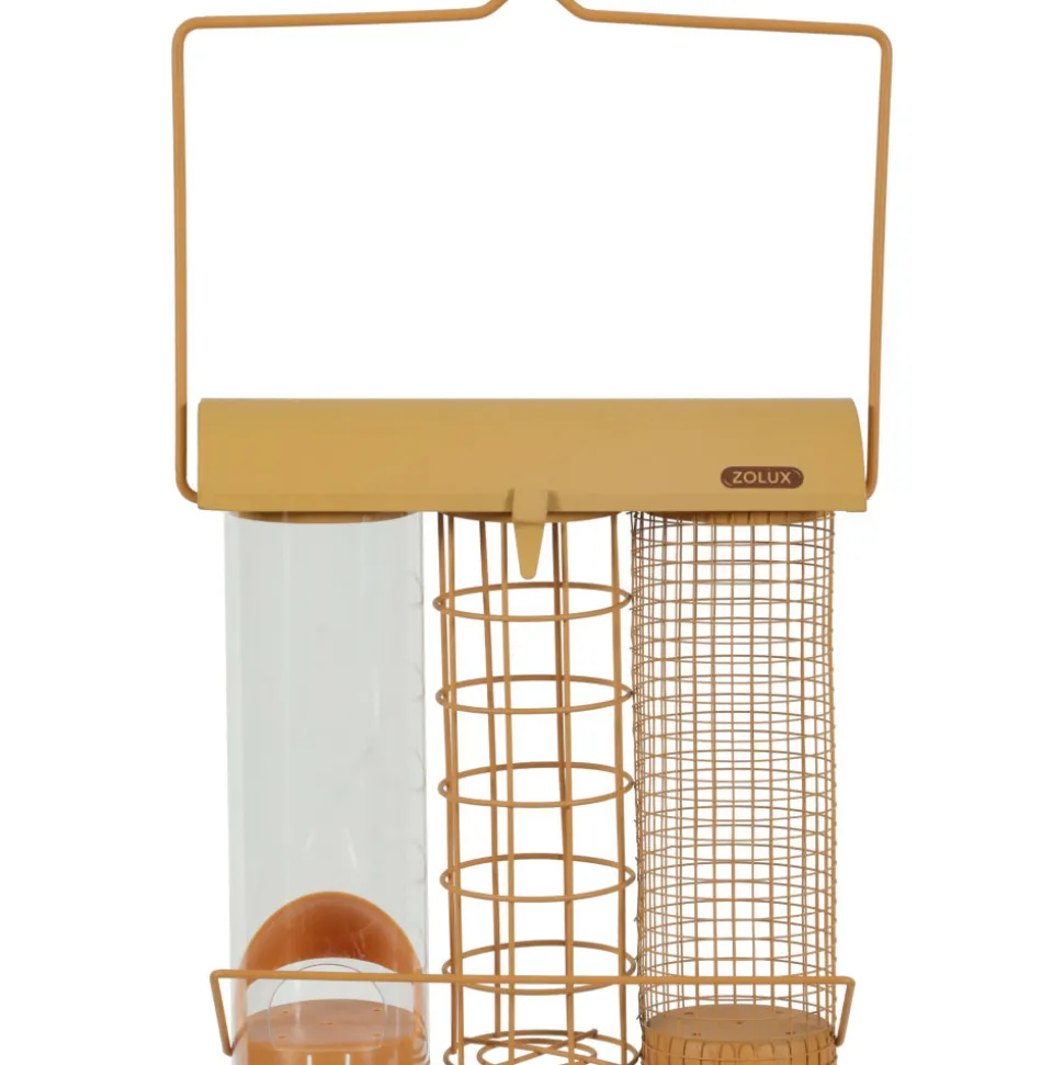 ZOLUX - Mangeoire trio orange miel pour oiseaux