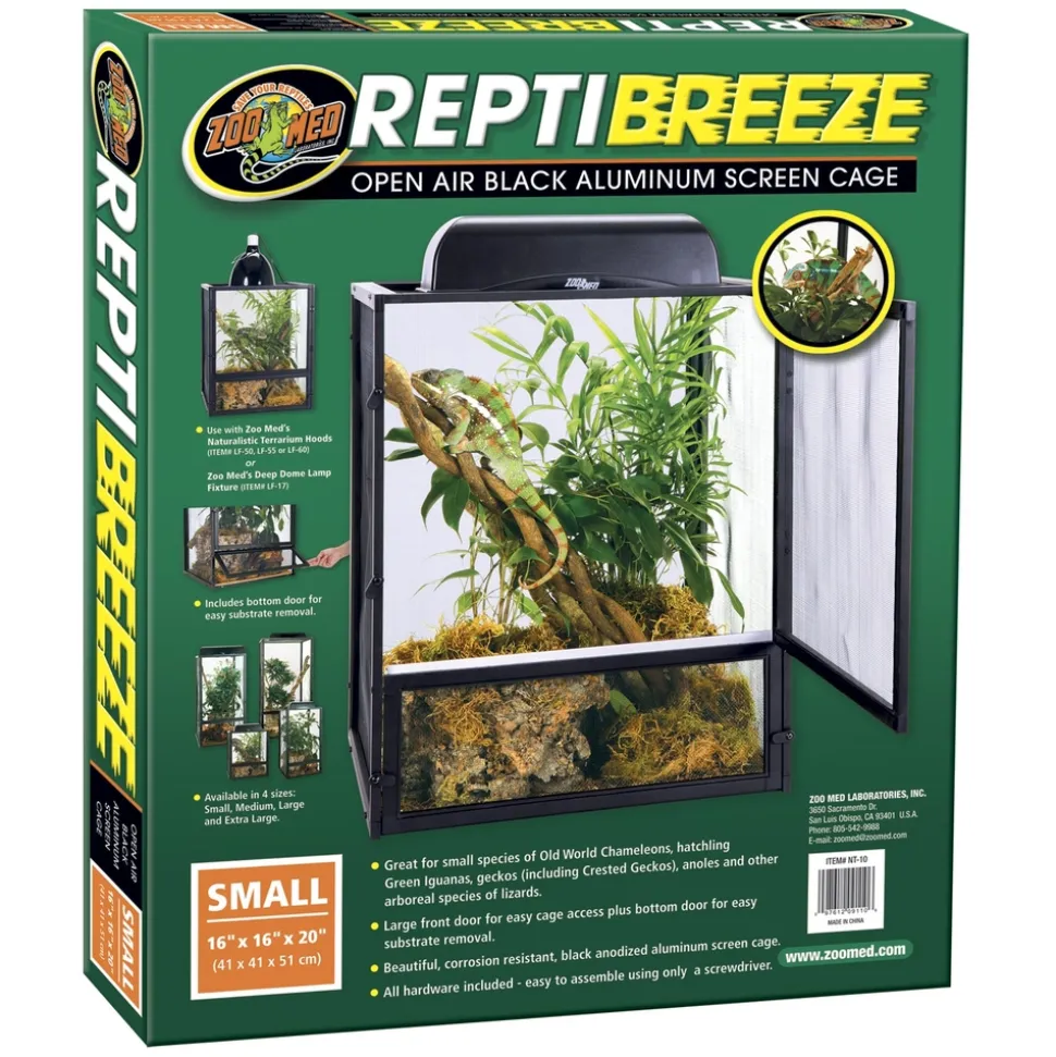 ZOOMED - Terrarium grillagé en aluminium Repti Breeze S L.40x P.40x H.50cm